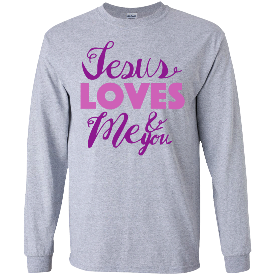 Jesus Loves Me and You Long Sleeved Tee – www.gracestars.com